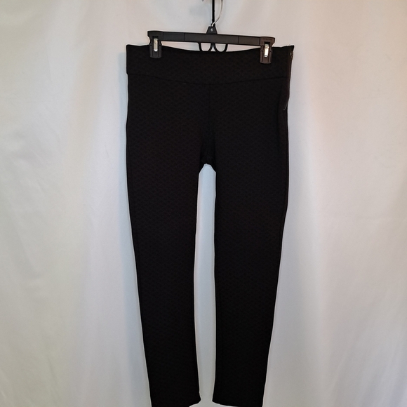 Emilio Pepe Black Geometric  Ankle-Length Women's Pants Size Medium - Picture 1 of 5